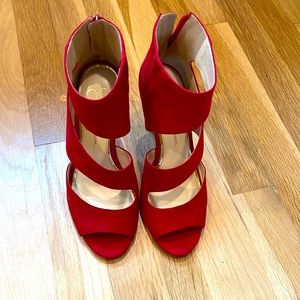 Jessica Simpson RED heels . Womens size 6. Smoke free home.